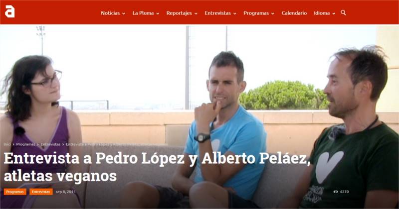 Entrevista a Pedro López y Alberto Peláez, atletas veganos TVAnimalista.com